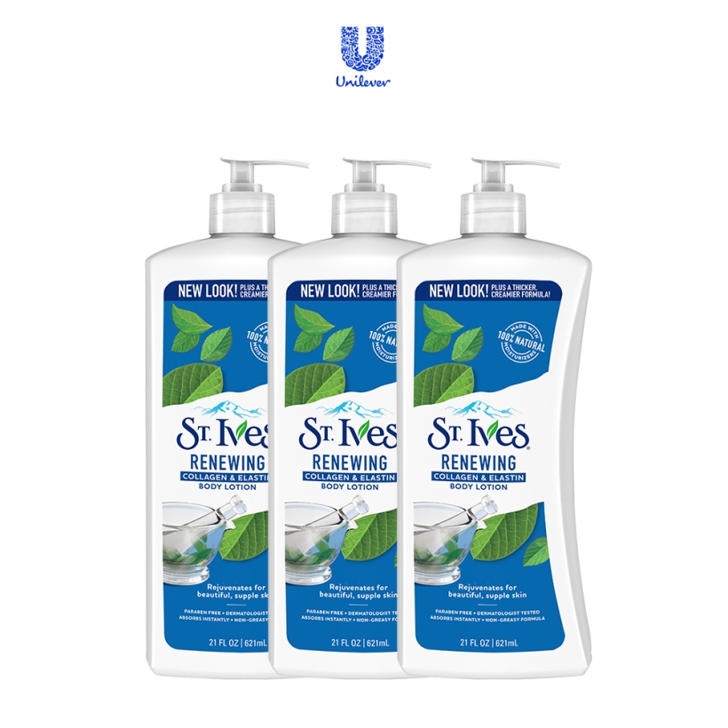 Combo 3 chai Sữa dưỡng thể St.Ives Collagen trẻ hóa da 621ml