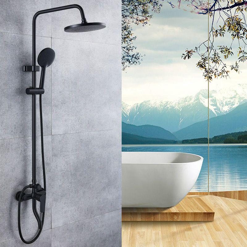 Sen cây tắm đứng nóng lạnh MAS màu đen,bát sen tròn