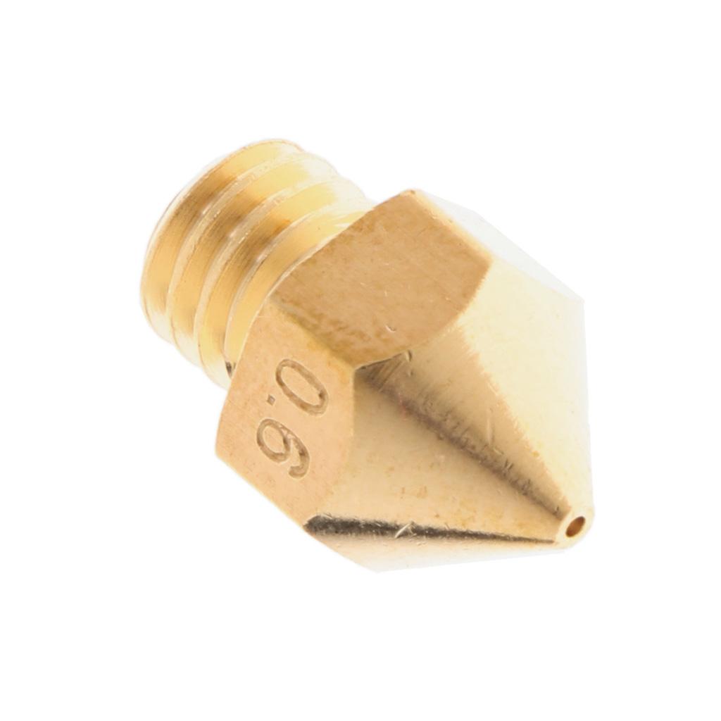 1Piece 3D Printer Extruder Brass Nozzle Printhead 0.6mm / 0.8mm / 1.0mm