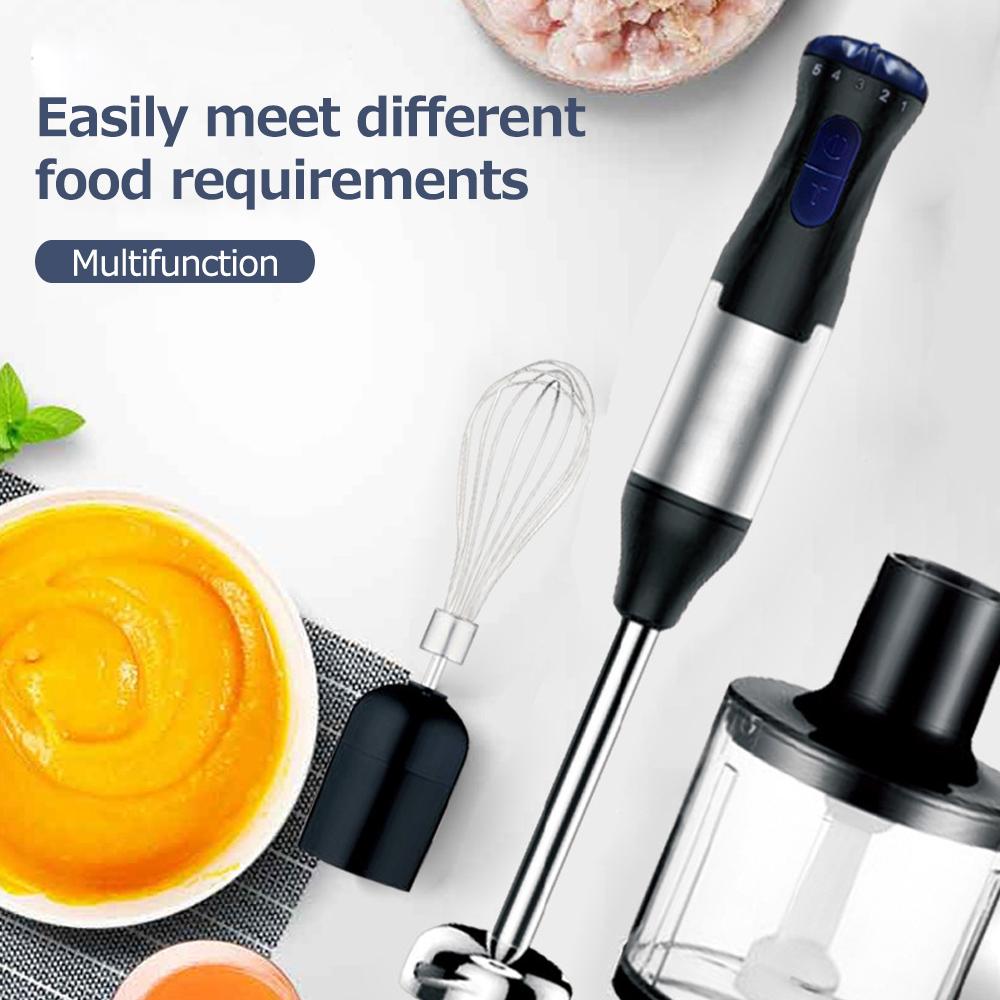 Blender Four Pieces Home 1000W Big Power Cooking Machine Handheld Whisk Crush Rod Grinding Cup Meat Grinder
