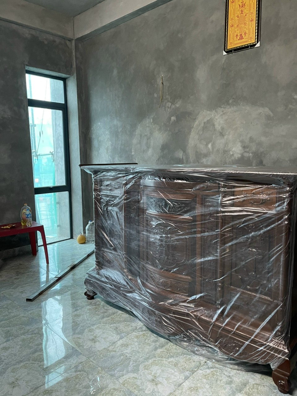 Nilon che bụi khổ lớn rộng 3.0m dài 10m, che phủ, ngăn bụi che bụi nội thất đa năng, che sơn giữ nguyên mới nội thất, có 1 đầu dán dính cố định
