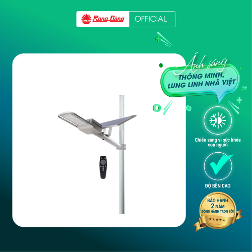 Đèn đường năng lượng mặt trời Rạng Đông các công suất, Điều khiển chế độ sáng bằng Remote: 5 chế độ lựa chọn