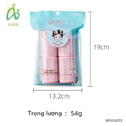 Lô cuốn tóc mái-Lô cuốn tóc xoăn tự dính thời trang set 3 cái kích cỡ khác nhau SK09