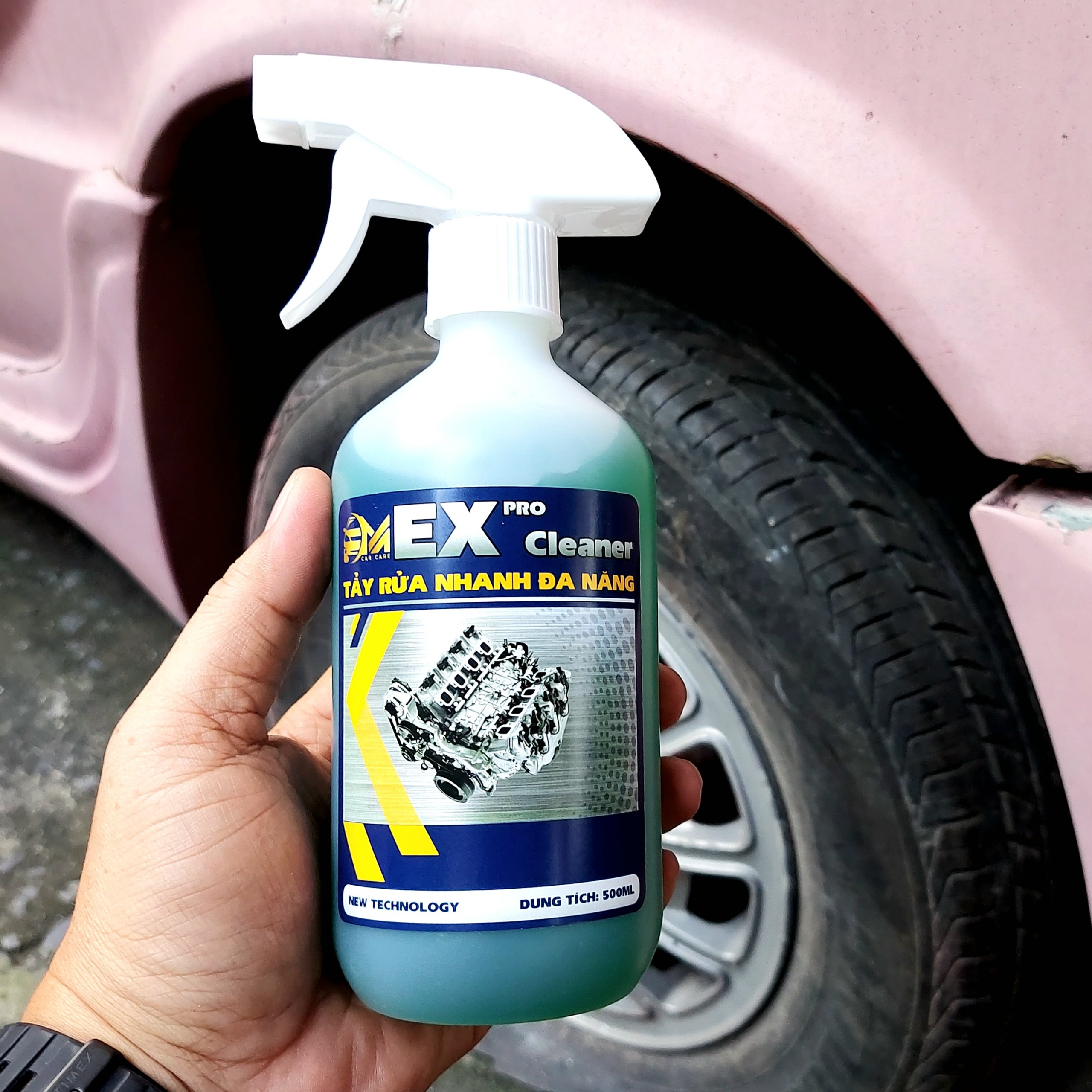 DUNG DỊCH TẨY RỬA MẠNH TẶNG VÒI XỊT EX- pro Cleaner 500ml tẩy đầu bò lốc máy tẩy dầu mỡ sàn nhà máy