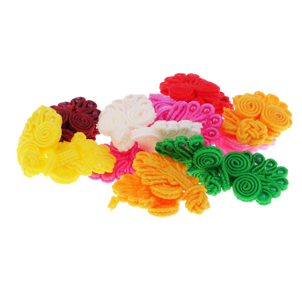 10 Pairs Chinese Frog Knot Closure Buttons Fastener Sewing Handmade DIY Bag Cloth