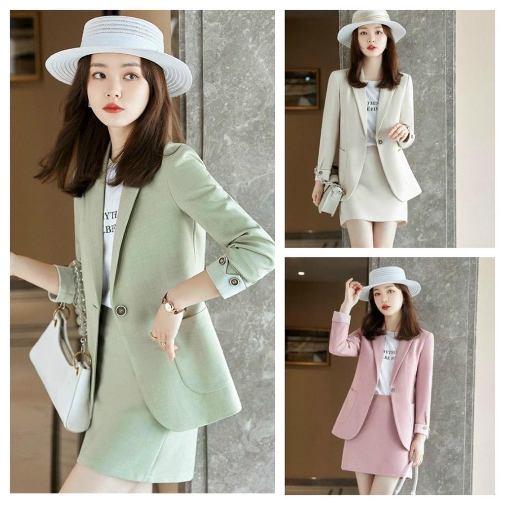 Set Bộ Vest Nữ 3 Món Áo Và Chân Váy Mùa Hè Sang Trọng Hàng Tuyển Chọn BY4533