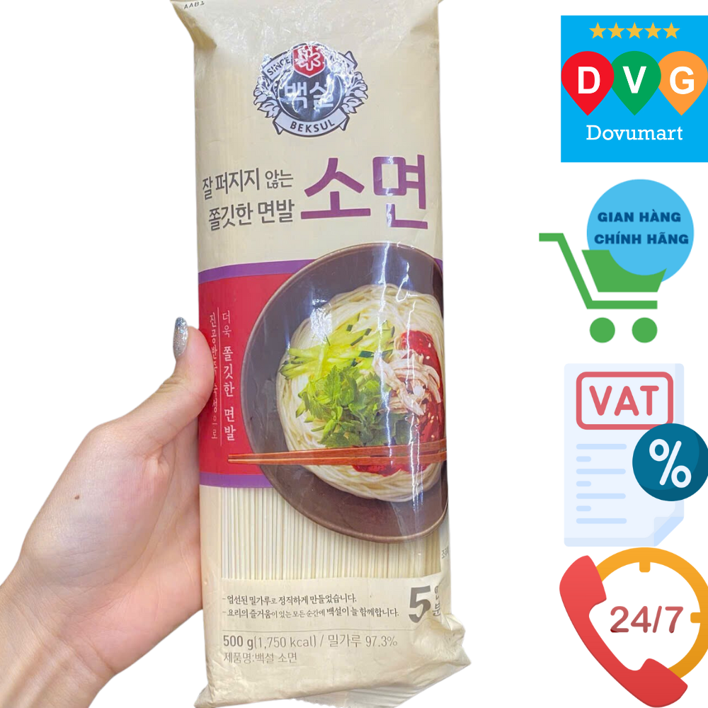 Mì Khô Cọng Nhỏ Beksul Hàn Quốc Gói 500G