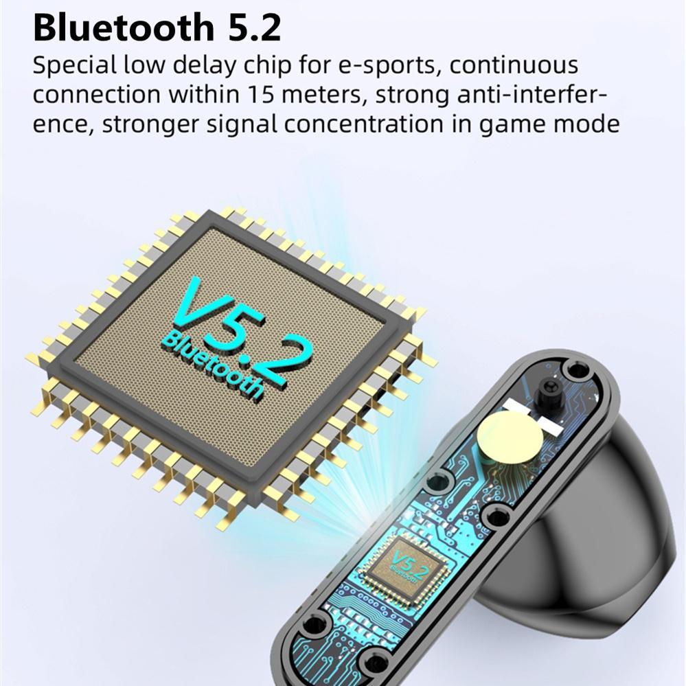 Tai Nghe Nhét Tai Bluetooth 5.2 Không Dây Điều Khiển Cảm Ứng Chống Nước Cho Điện Thoại iPhone Android