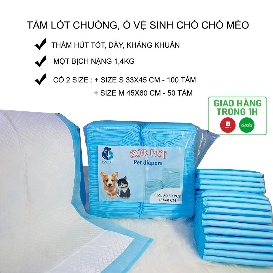 TẤM LÓT CHUỒNG - THẤM HÚT NƯỚC TIỂU VỆ SINH CHUỒNG, LÓT Ổ ĐẺ CHO CHÓ MÈO CON (loại dày 1,4kg/1 bịch)