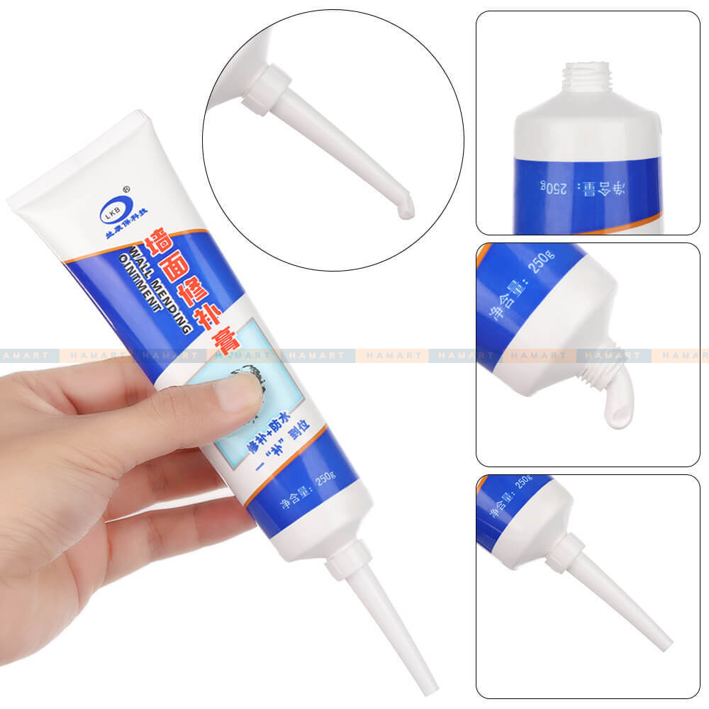 Keo Vá Trám Tường Đa Năng Che Vết Nứt Sửa Chữa Tường Nhà Hiệu Quả Kèm Đầu Nối & Dụng Cụ Trám
