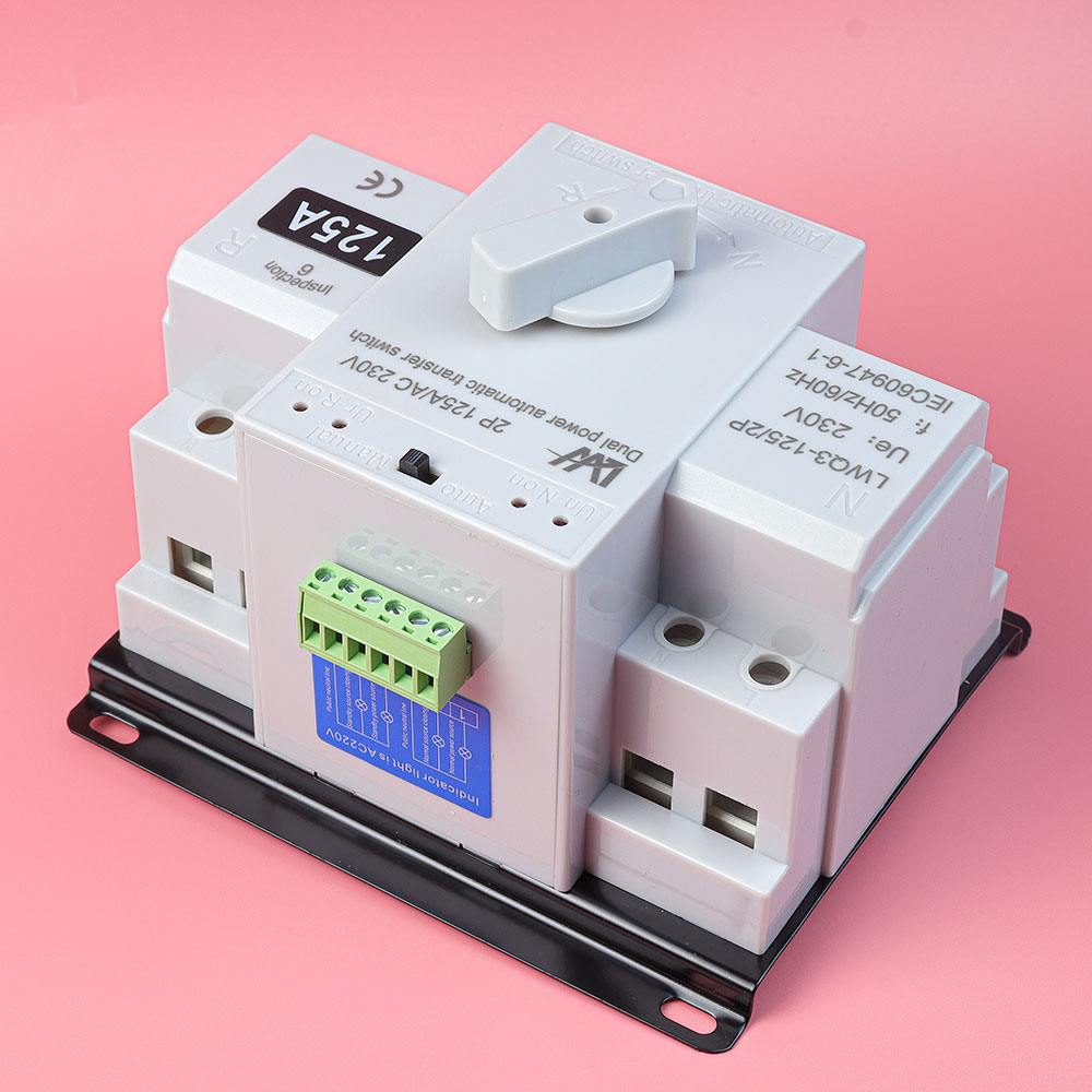 Bộ Chuyển Nguồn Tự Động 2 Nguồn Điện Đảo Chiều 2 Công Tơ LW ATS 2P 125A