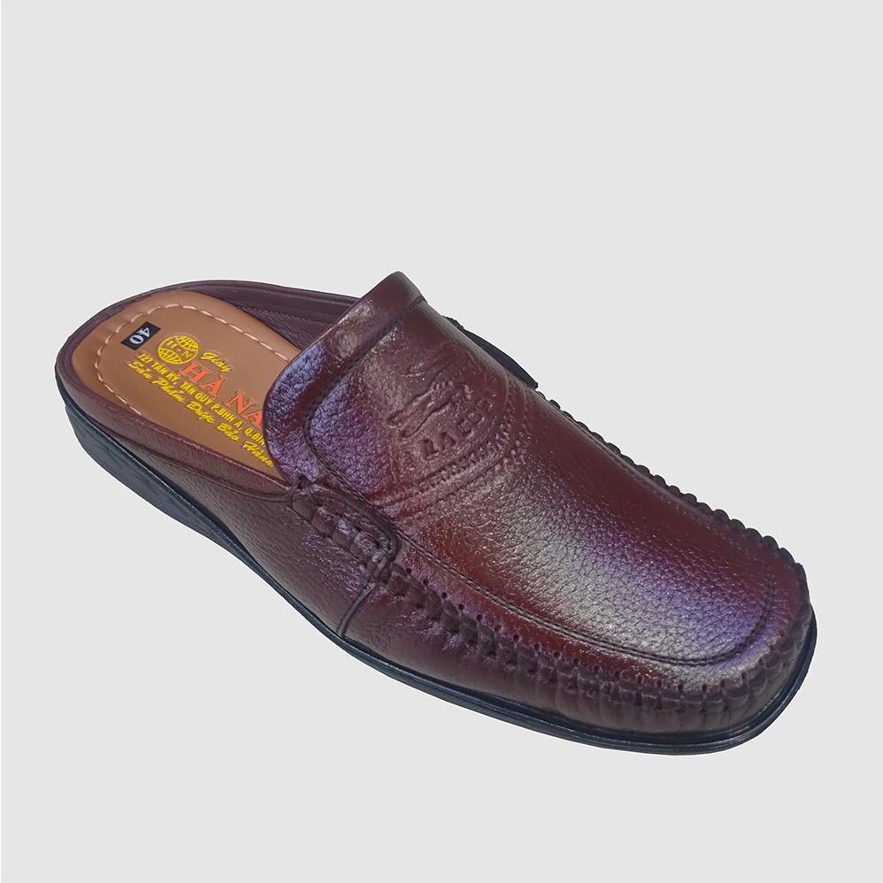 Dép Bít Mũi Nam Da Bò Thật HÀ NAM Cao Cấp GSB20105