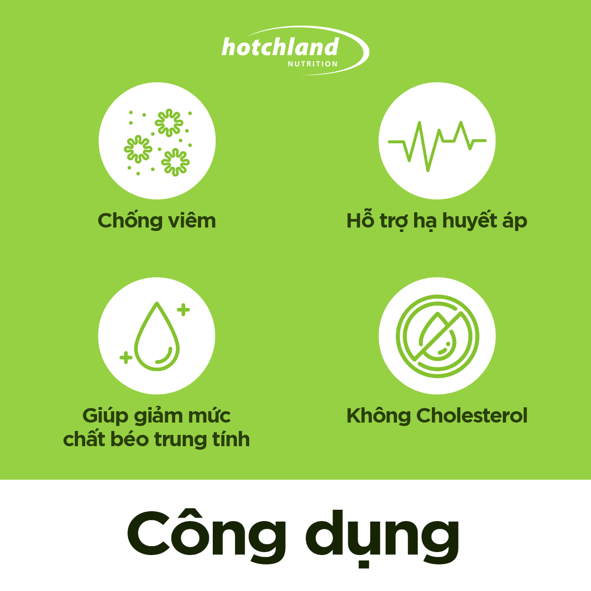 Viên uống dầu cá Omega 3 - Hỗ trợ bổ não, cải thiện thị lực, giảm Cholesterol, Hotchland MegaCardio-Hàng chính hãng -HL4578