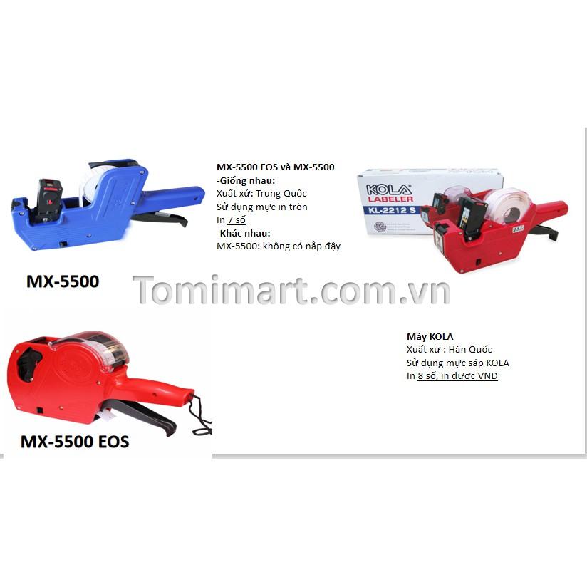 Combo máy bấm giá + 5 ống mực+ 10 cuộn tem