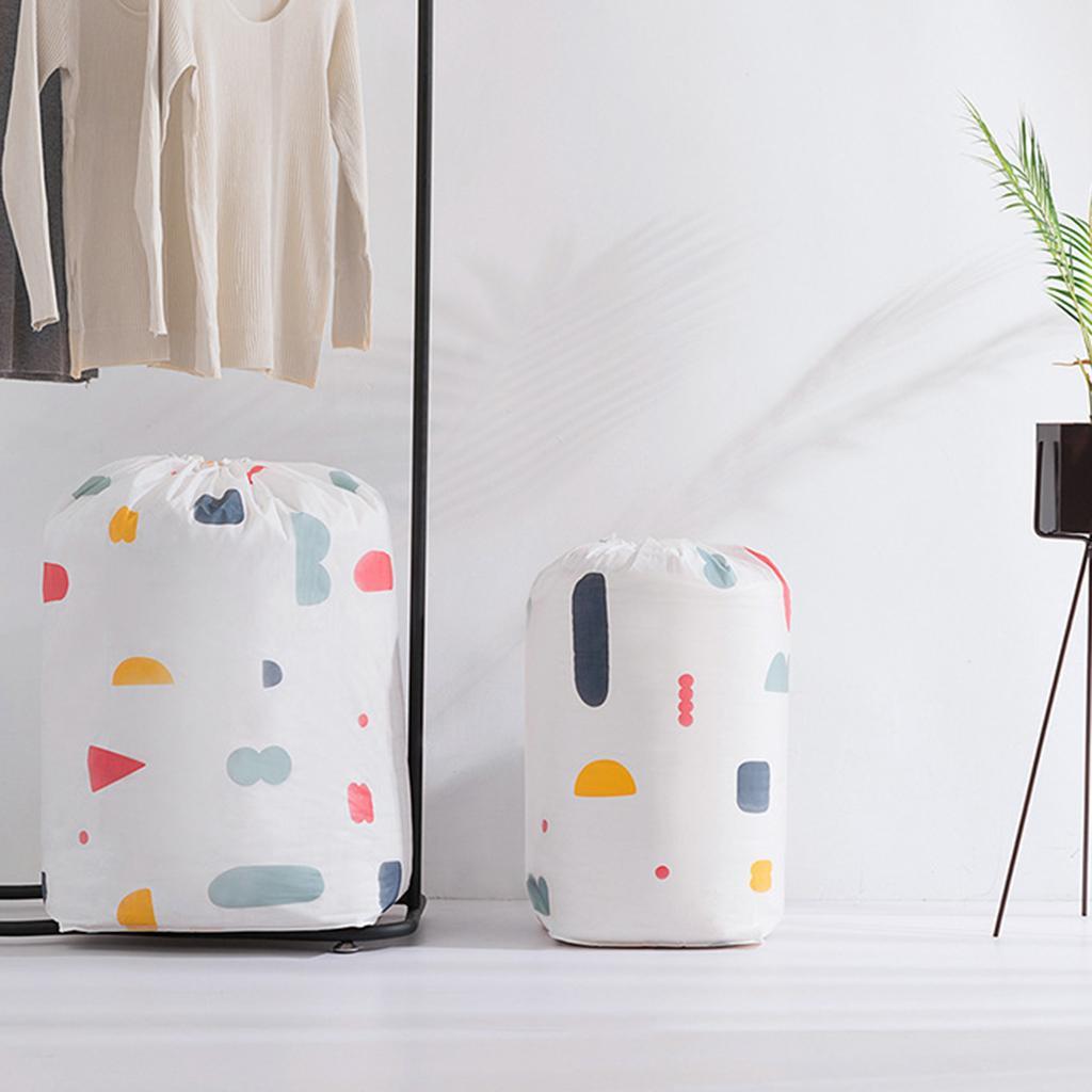 Round Drawstring Bag Clothing Quilts Storage Bag Portable Organizer Bag