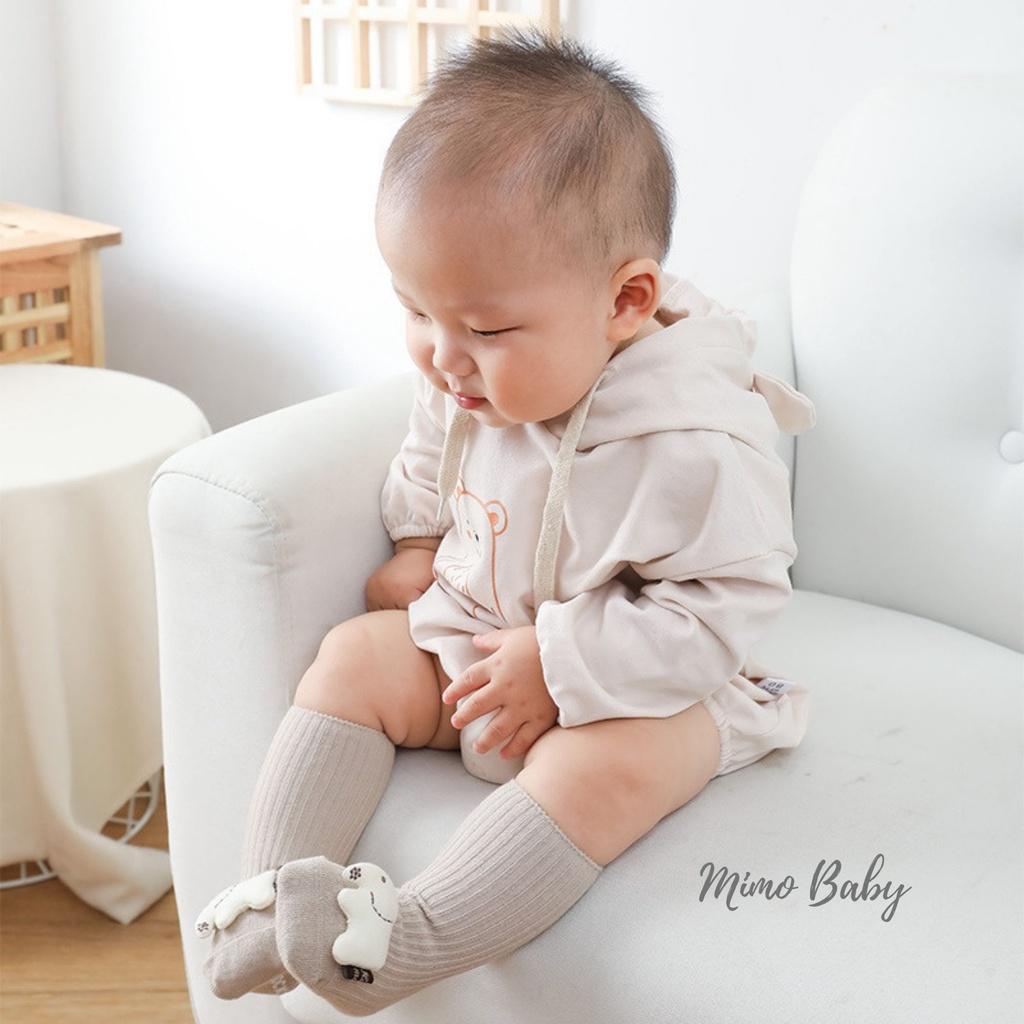 Tất vớ cao cổ cho bé sơ sinh, tất trẻ em hình thú cao cấp có chống trượt Mimo Baby T06