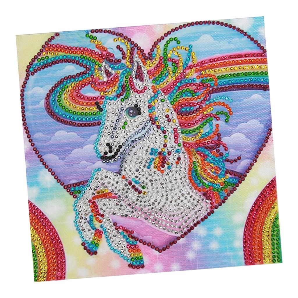 DIY Special Shaped Diamond Painting Unicorn Mosaic Picture 25x25cm /10x10in