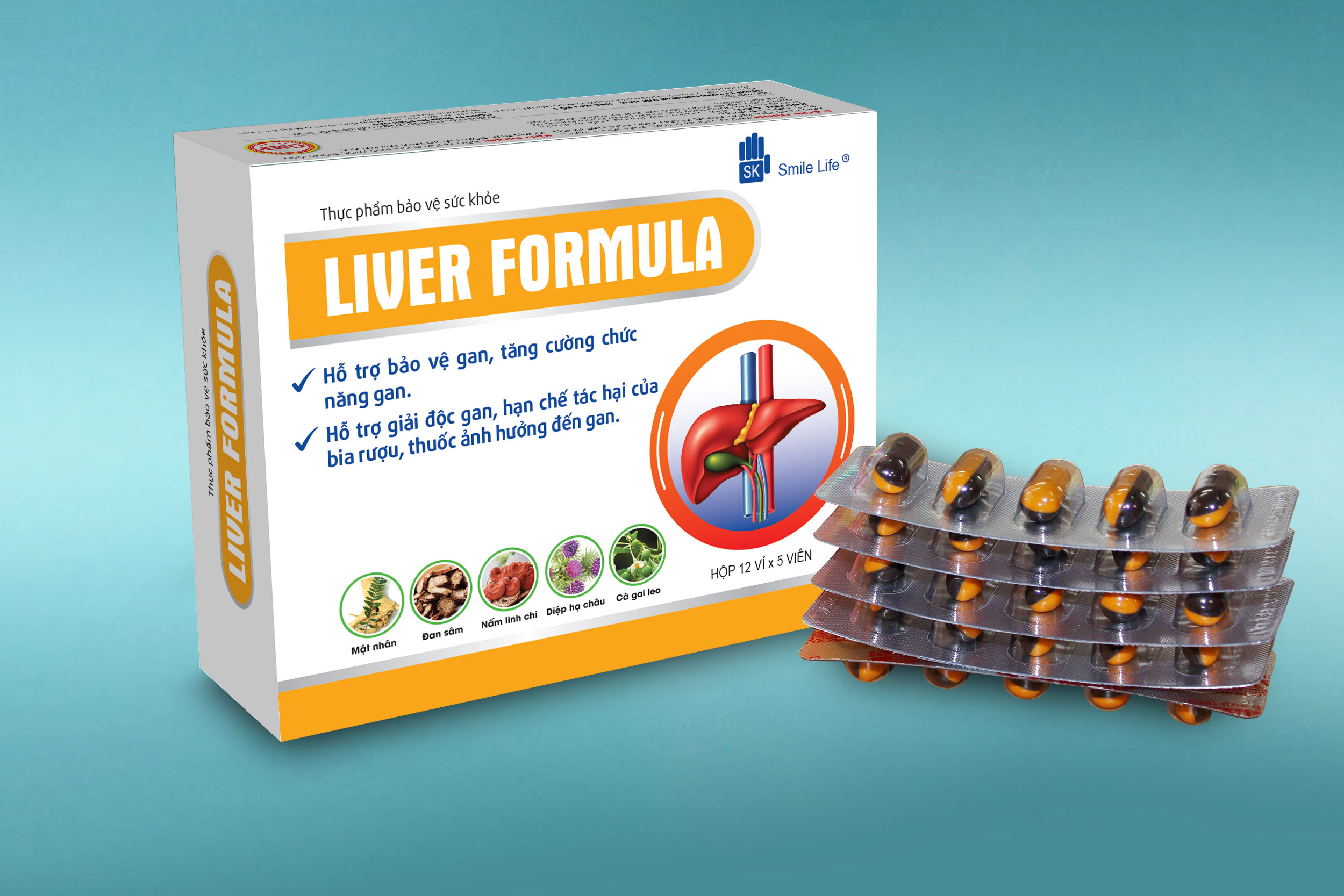 Thực phẩm bảo vệ sức khoẻ LIVER  FORMULA (Hộp 60 viên nang mềm  ) ; Hỗ trợ thải độc và  bảo vệ gan , tăng cường chức năng gan 