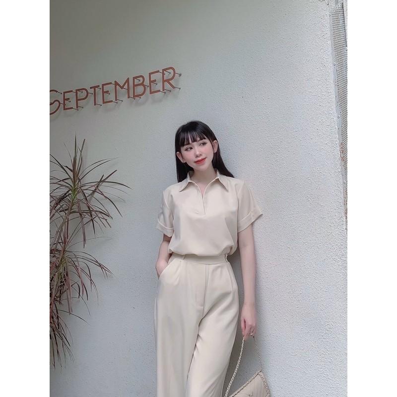 029 - SET ÁO SƠMI QUẦN SUÔNG NUDE