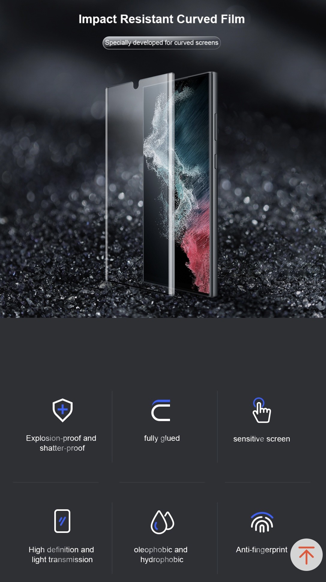 Miếng dán màn hình cho Samsung Galaxy S23 Ultra/ S23 Plus Nillkin Impact Resistant Curved Film (Bộ 2 Miếng) - Hàng Chính Hãng