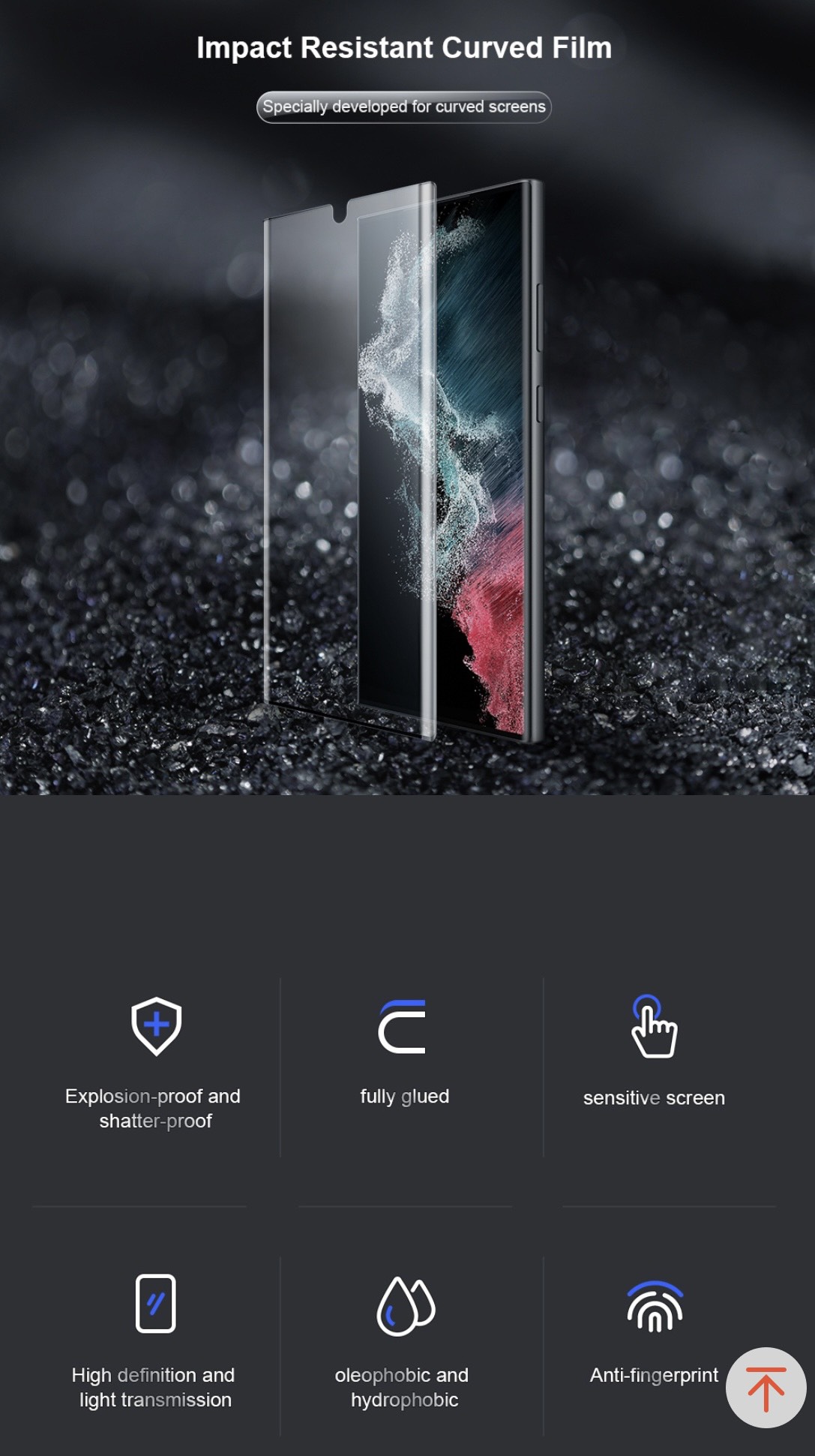 Miếng Dán Màn Hình Dành Cho Samsung Galaxy S23 Ultra / S23 Plus Nillkin Impact Resistant Curved Film - Hàng Chính Hãng