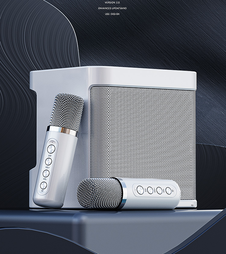 Loa Bluetooth Karaoke YS-203 Cao Cấp, Công Suất 15W, Âm Thanh Đầm Và Chắc Tiếng, Chống Rè, Chống Hú, Kết Nối Bluetooth, USB, Thẻ nhớ, Aux