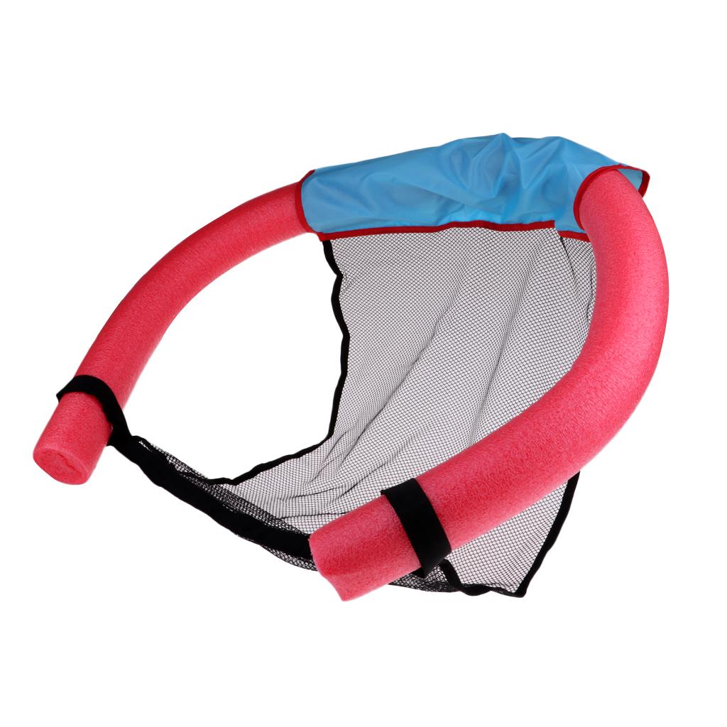 Swimming Noodle Chair Floating Sling Stick Mesh Net Seat Bed Size S Red