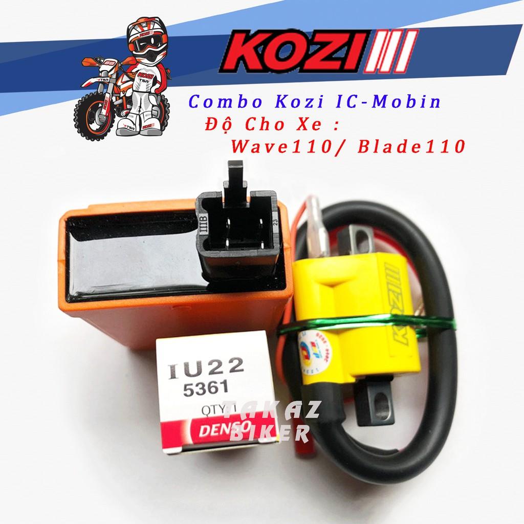 Combo Độ dàn lửa cho Wave Alpha 110, Blade 110 - KOZI Malaysia - IC - Mobin - Bugi ( thế qua SHARK )