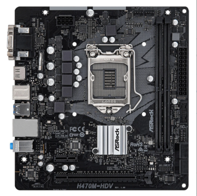 MAIN Asrock H470M – HDV – Socket 1200_ HÀNG CHÍNH HÃNG