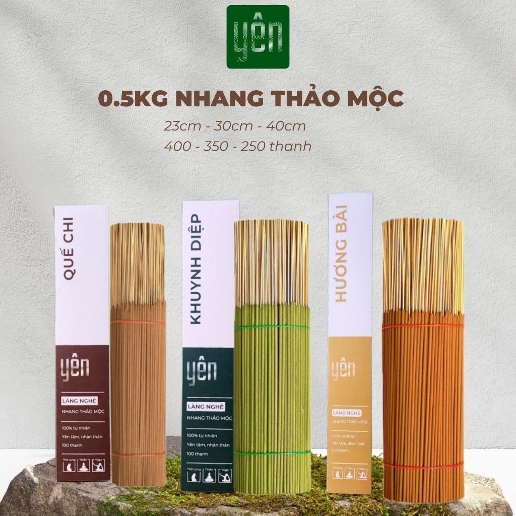 Nhang Thảo Mộc 0.5kg Giá Sỉ Quế Khuynh Diệp Hương Bài Loại 23-30-40cm 400-350-250 Thanh Yên 100 % Tự Nhiên Thờ Cúng - Hương Bài