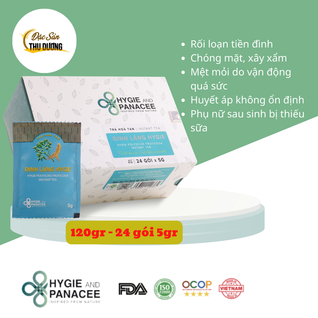 Trà Đinh Lăng Hygie 250g giúp an thần, ngủ ngon