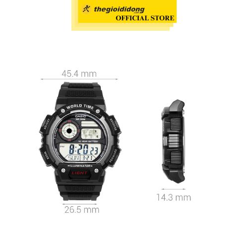 Đồng hồ CASIO 45.4 mm Nam AE-1400WH-1AVDF - Hàng Chính Hãng