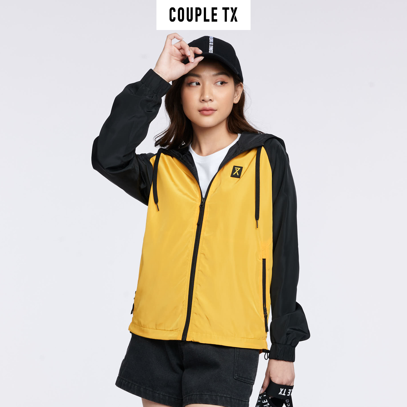COUPLE TX - Áo Khoác Nữ Dù Raglan Phối Màu WOP 2033