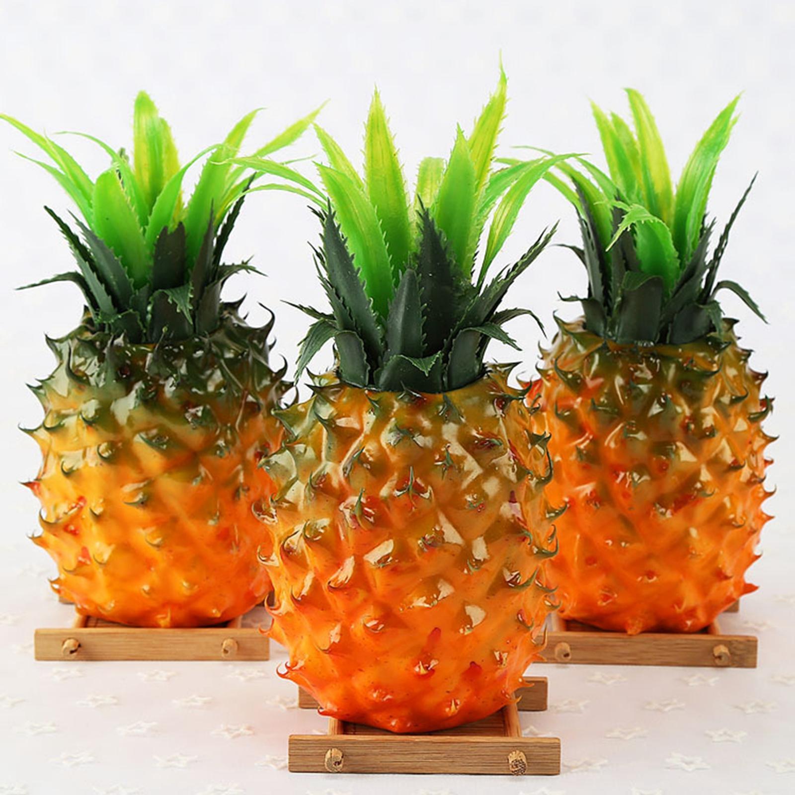 Tropical Artificial Pineapple Fruits Cabinet Display Decorative Ornament Decoration Props For kitchen and home Wedding Party Decor