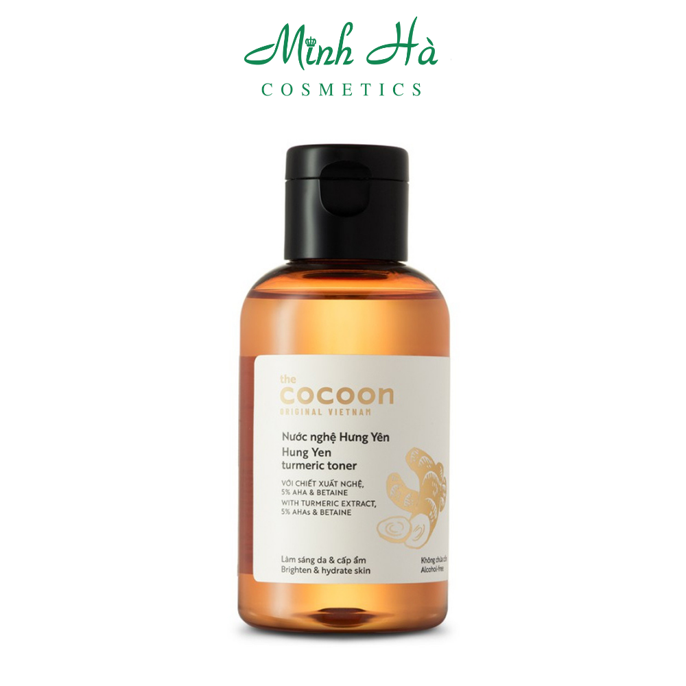 Nước cân bằng da The Cocoon chiết xuất nghệ Hưng Yên turmeric toner 140ml làm sáng da và cấp ẩm