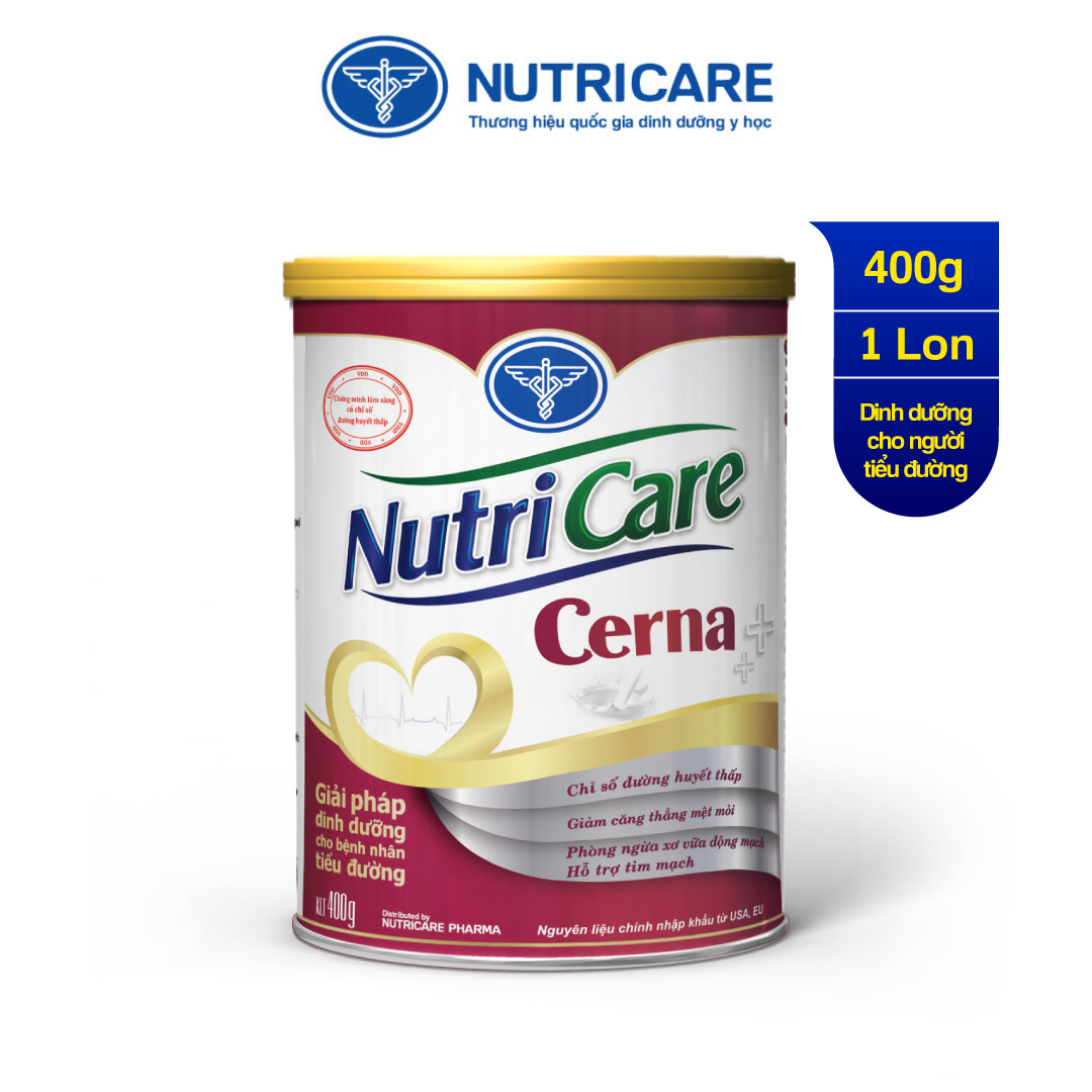 01 lon sữa Nutricare Cerna 400g - Sữa dành cho người đái tháo đường, tiểu đường