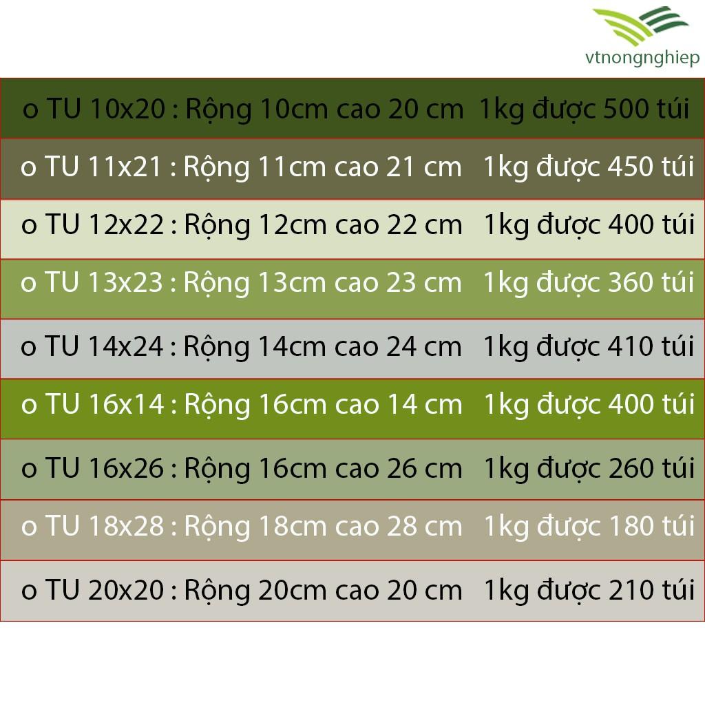 1 kg Túi ươm cây, thương hiệu Nguyễn Tân, nhựa Pe đen, đáy vuông