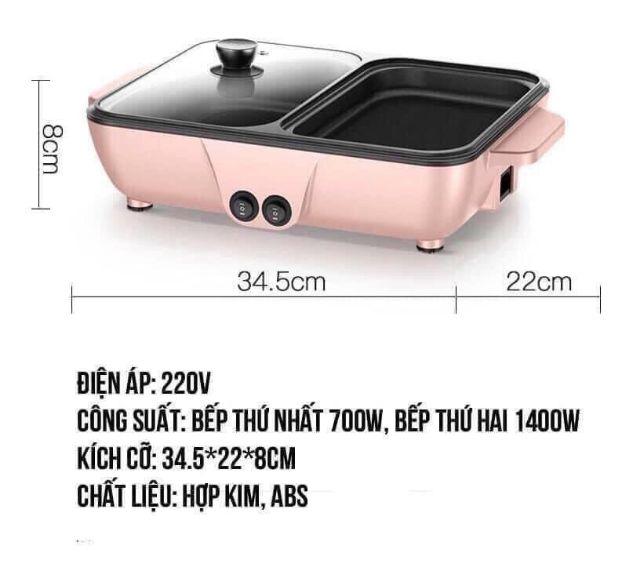 Bếp nướng lẩu 2 in 1 Mini Hàn Quốc