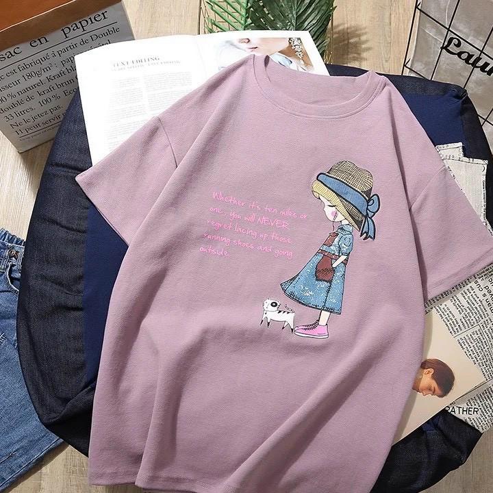 Áo Thun Tay Lỡ Unisex  Freesize 40-70kg