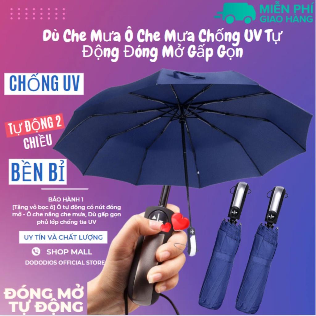 Dù Che Mưa Ô Che Mưa Trong Suốt Tự Động Đóng Mở Gấp Gọn Chống Thấm Và Tia UV - Hàng chính hãng dododios