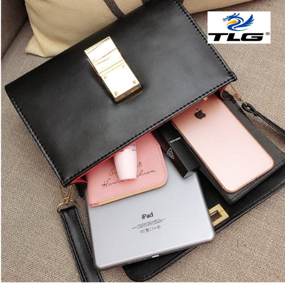 Túi nữ thời trang phong cách Hàn Quốc Đồ Da Thành Long TLG  098 2(đen) tặng túi đựng bút chì,bút mực VPP K 335