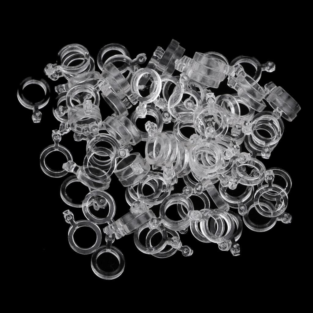 200pcs Elastic Baitbands for Carp fishing Pellets Bait Bands Transparent Rubber Rings Baits Bander Holder Boilie Stops