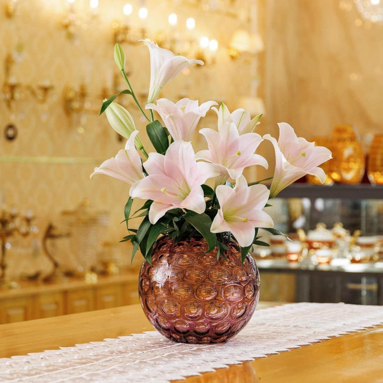 Lọ hoa Bohemia Optika (Trắng, hồng, khói, tím, xanh lá cây, xanh nước biển, xanh đậm, vàng)