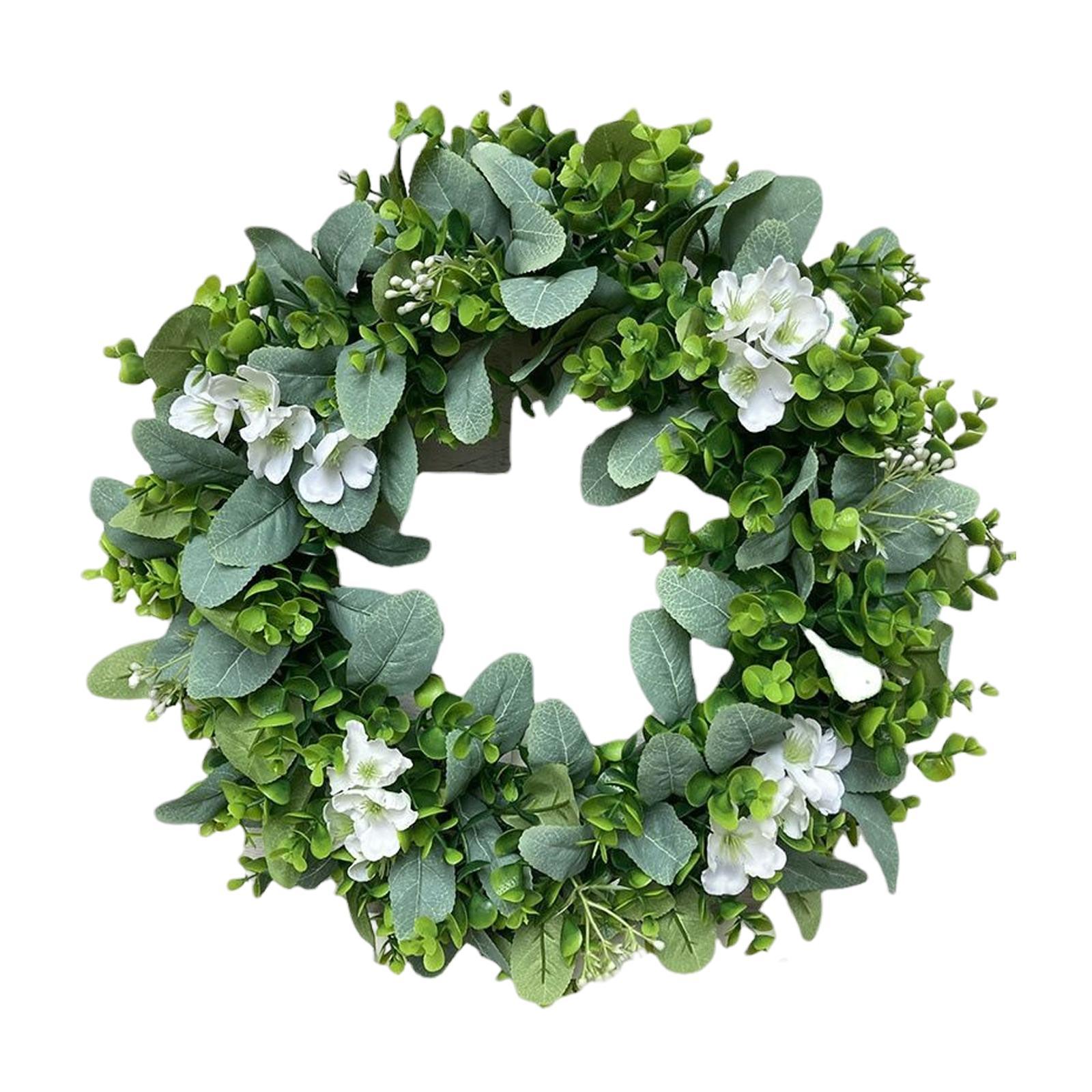 42cm Wreath Artificial Hanging Garland Green Plant Wedding Home Decor