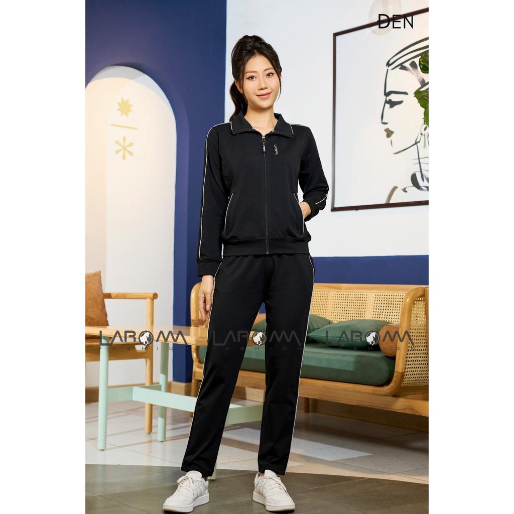 Bộ nỉ nữ khóa trơn Laroma