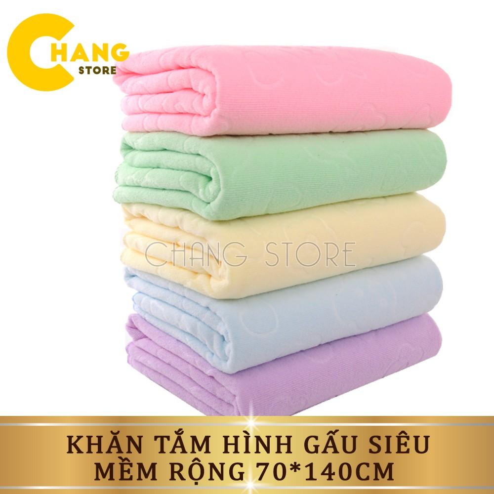 Khăn Tắm Xuất Nhật Hình Gấu Khổ Rộng Siêu Mềm Mịn( 70*140cm)