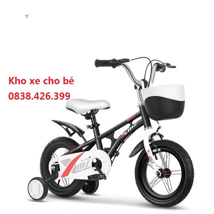 Xe đạp 4 bánh XMZ cao cấp sơn tĩnh điện khung carbon bánh xe 3 lớp đặc cho phù hợp với bé 3-6t