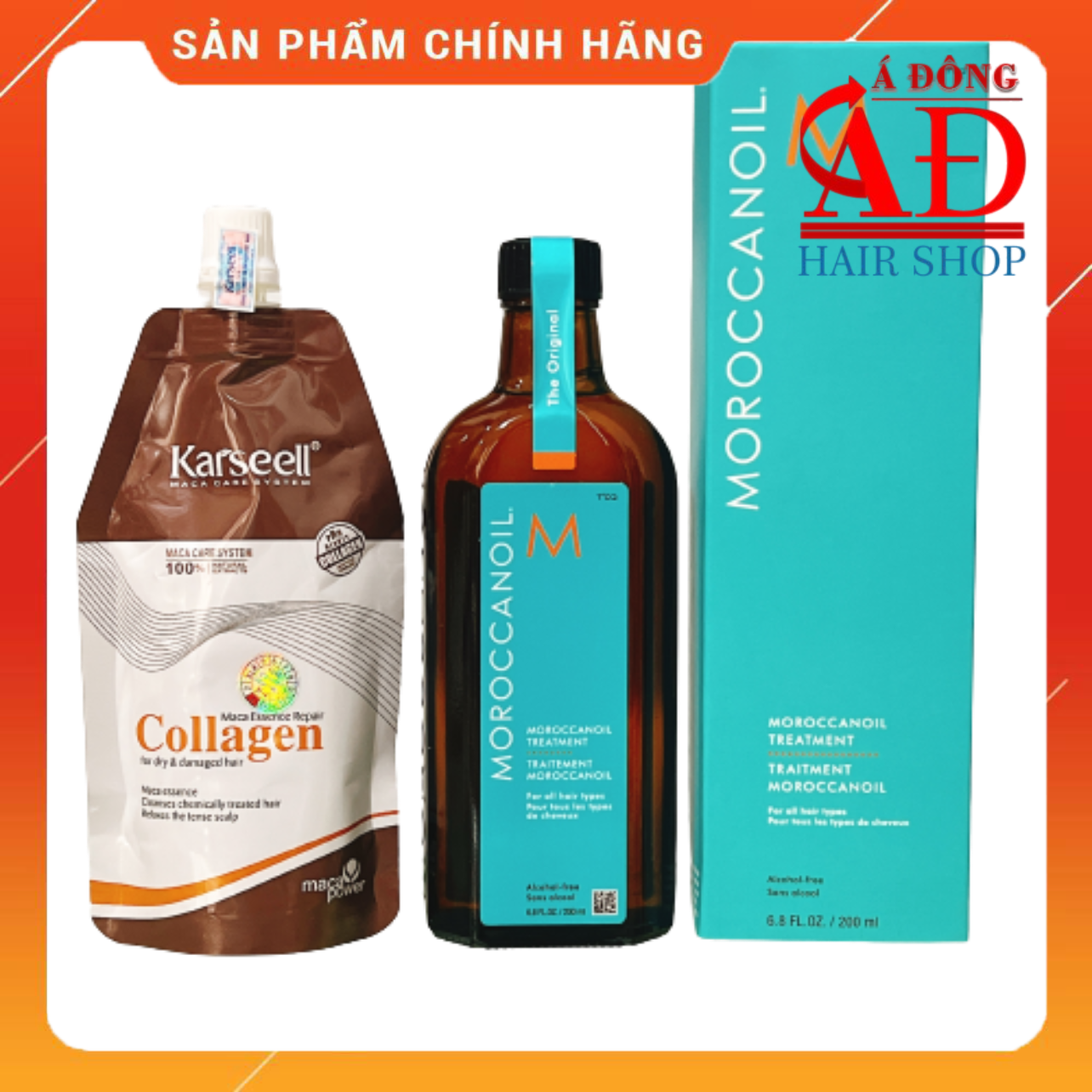 DẦU HẤP Ủ TÓC KARSEELL COLLAGEN 100ML  TINH DẦU DƯỠNG MOROCCANOIL TREATMENT CHÍNH HÃNG ISRAEL PHỤC HỒI TÓC HƯ TỔN - TÚI 100ml  Tinh dầu 200ml