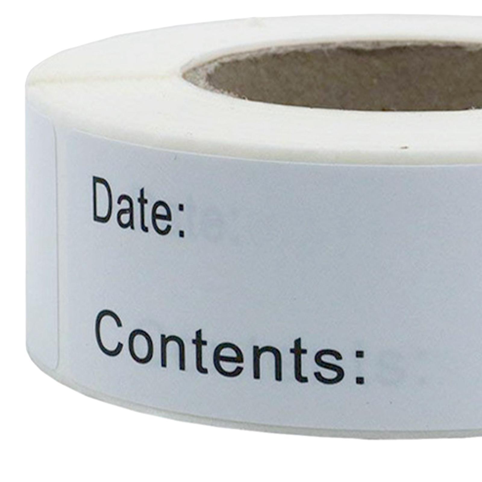 500x Food Storage Stickers Freezer Refrigerator for Restaurant Kitchen