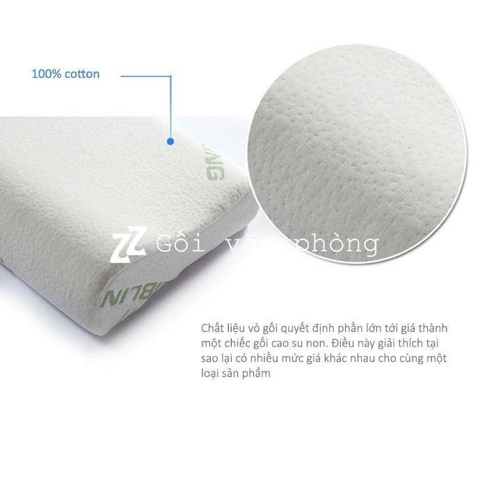 BẢO HÀNH 3 NĂM- Gối Ngủ Vỏ Sợi Trẻ Bamboo Ruột Cao Su Non Hàng Loại 1 Cao Cấp ZURI PILLOW GDH-03